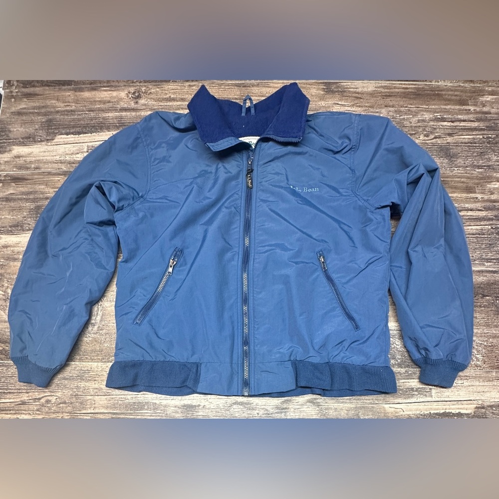 Vintage LL Bean Three Season Jacket Fleece Lined Blue Men’s Medium - GUC